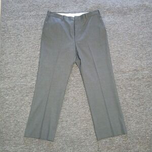 Mens Gray Pinstripe Dress Pants Classic Fit Formal Trousers Size 38x30